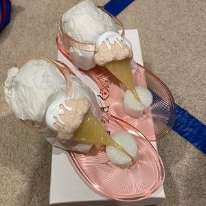 Katy Perry Pink Ice Cream Sundae Sandals Size 8 NEVER WORN